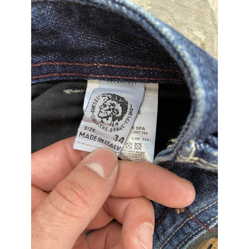 Vintage Y2K Diesel Industry Bootcut Denim Jeans EMBROIDERED Logo StreetwearFaded - Picture 6 of 13